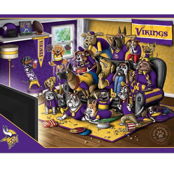 NEW! YouTheFan NFL Minnesota Vikings Purebred Fans 500 Piece Puzzle - Picture 5 of 7